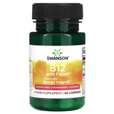 Vitamin B-12 with Folate, 1000 mcg, Swanson, 60 Drajeuri SWU790