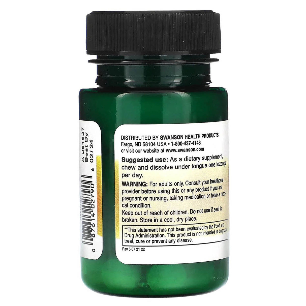 Vitamin B-12 with Folate, 1000 mcg, Swanson, 60 Drajeuri SWU790