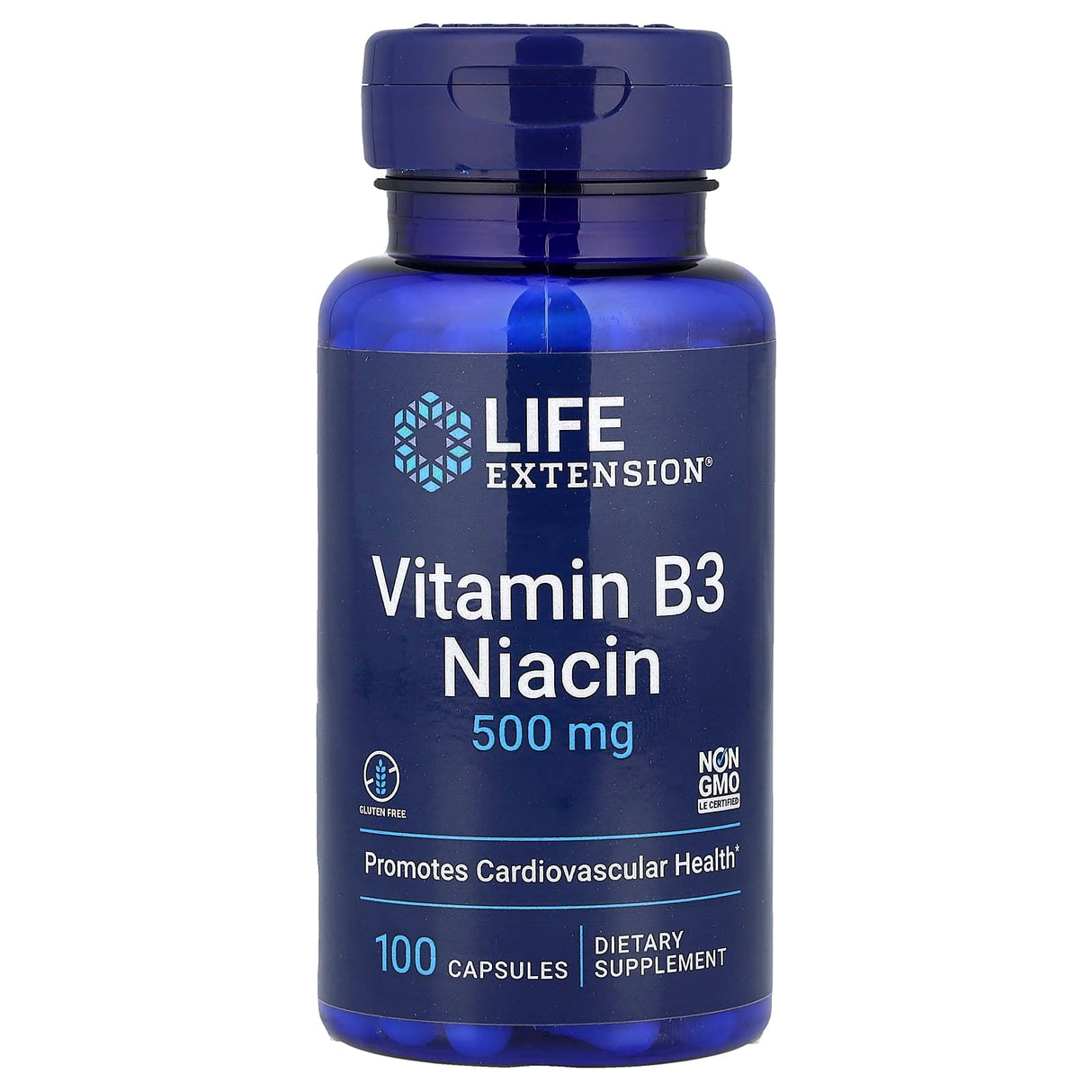 Vitamin B3 Niacin, 500 mg, Life Extension, 100 capsule