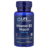 Vitamin B3 Niacin, 500 mg, Life Extension, 100 capsule