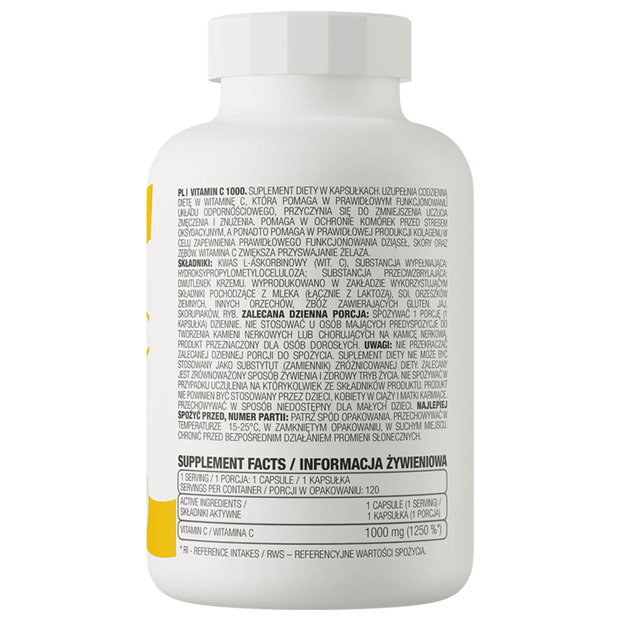 Vitamin C, 1000 mg, OstroVit, 120 capsule