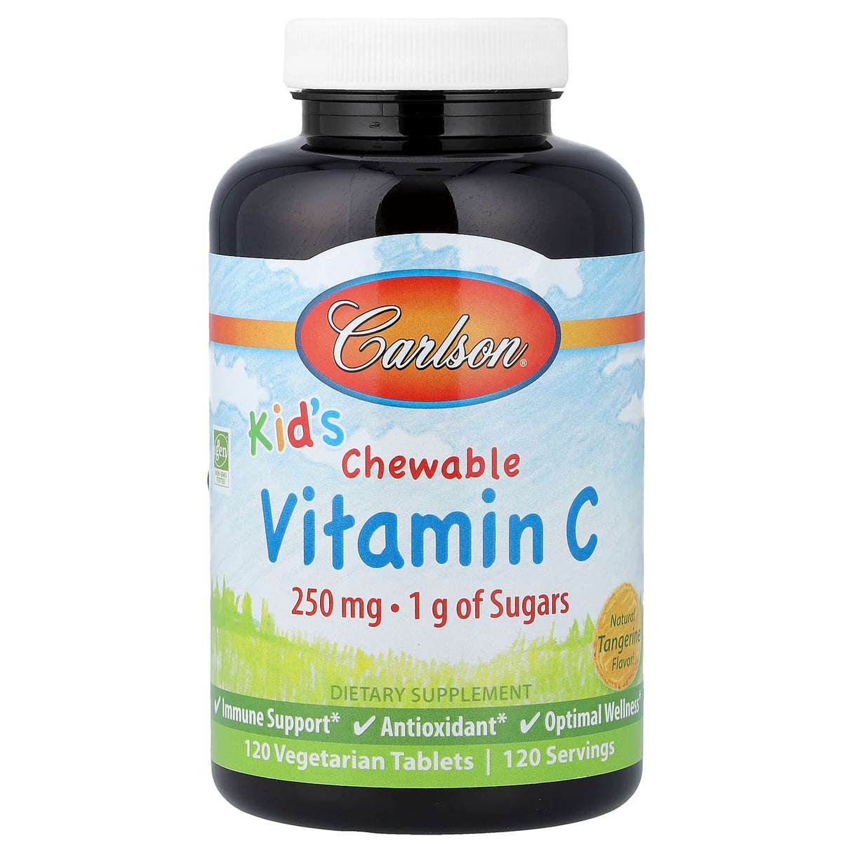 Vitamin C, Kid's Chewable, 250 mg, Carlson, 120 tablete masticabile