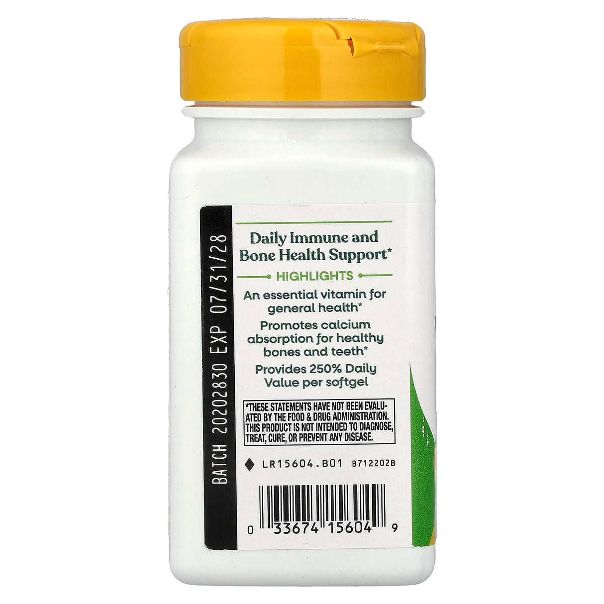 Vitamin D3, 2000 IU, Nature's Way, 240 Softgels