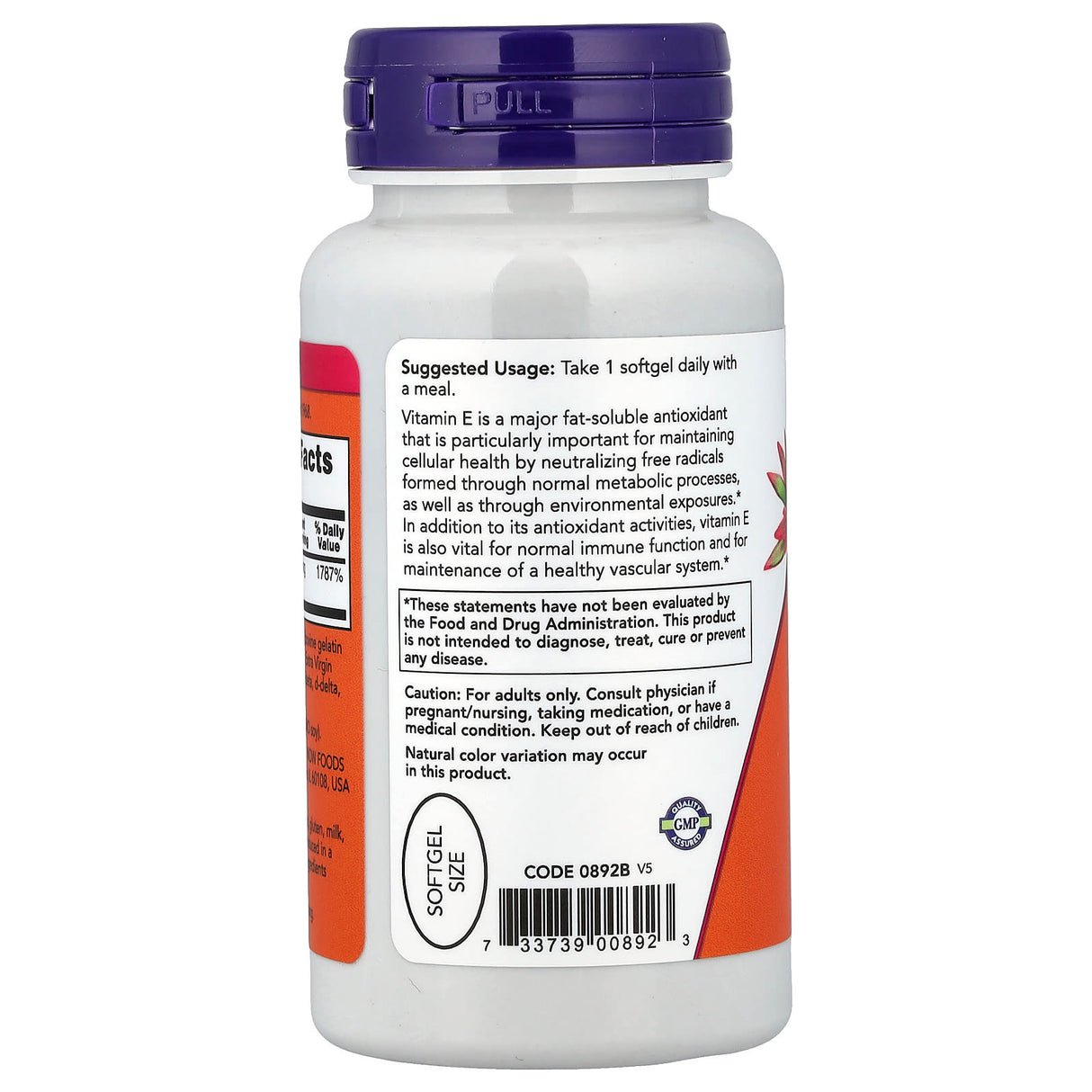 Vitamin E-400 (Mixed Tocopherols) 268 mg, Now Foods, 100 softgels