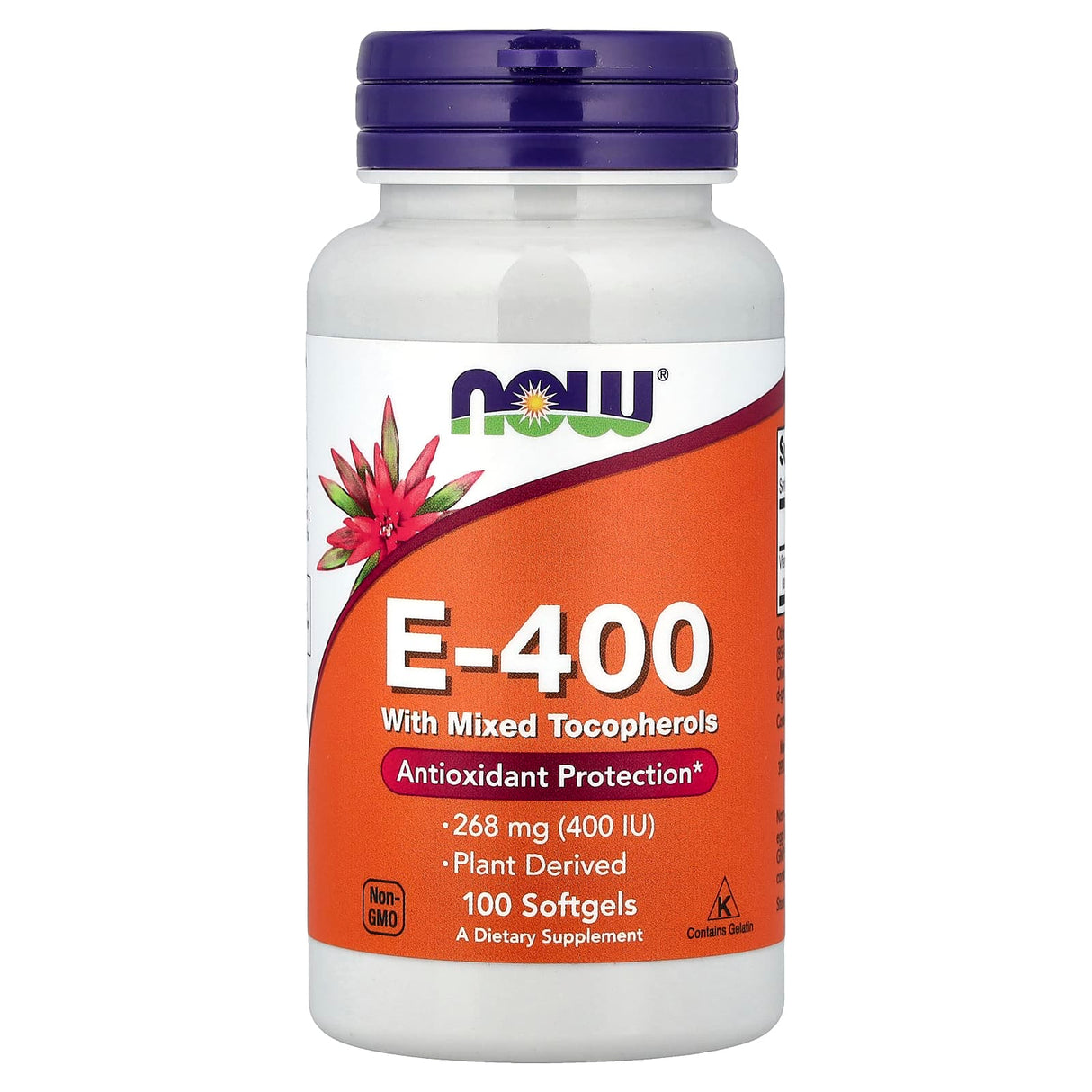Vitamin E-400 (Mixed Tocopherols) 268 mg, Now Foods, 100 softgels