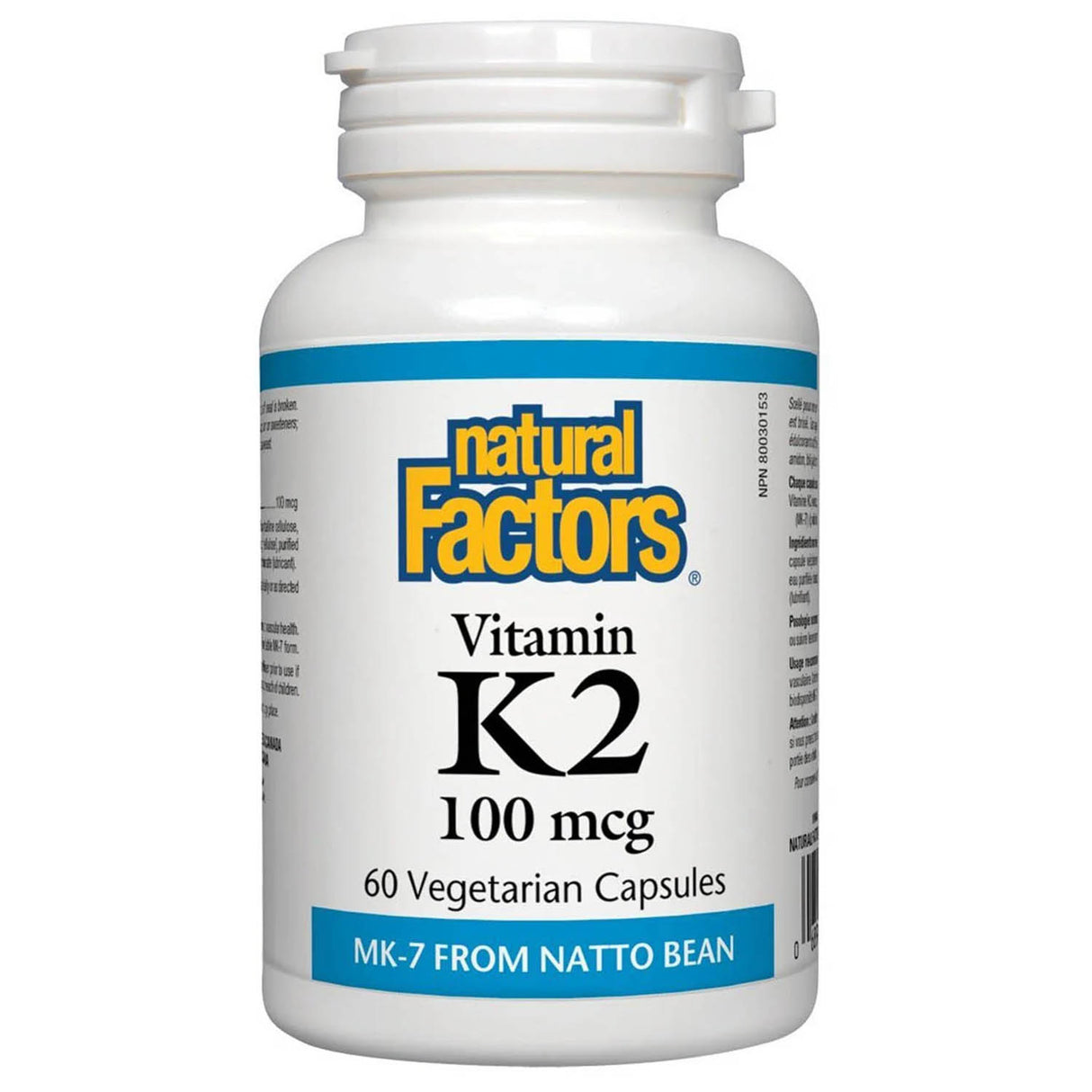 Vitamin K2, MK-7, 100 mcg, Natural Factors, 60 capsule