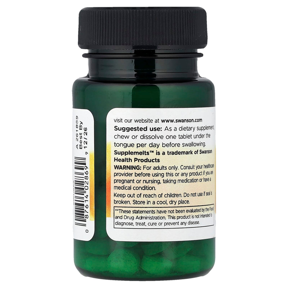 Vitamina B12 Hydroxycobalamin, 1000 mcg, Swanson, 60 tablete SWU869