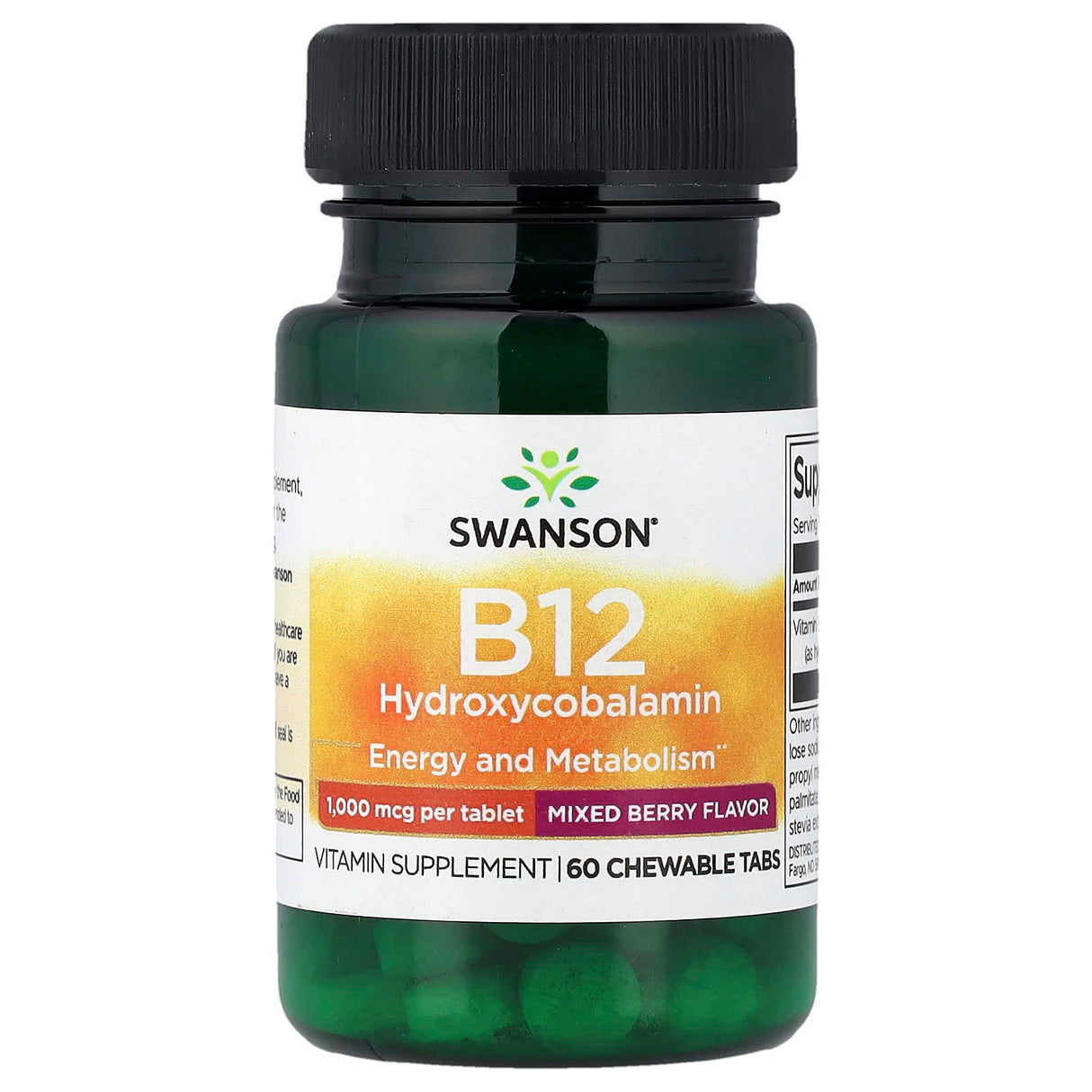 Vitamina B12 Hydroxycobalamin, 1000 mcg, Swanson, 60 tablete SWU869