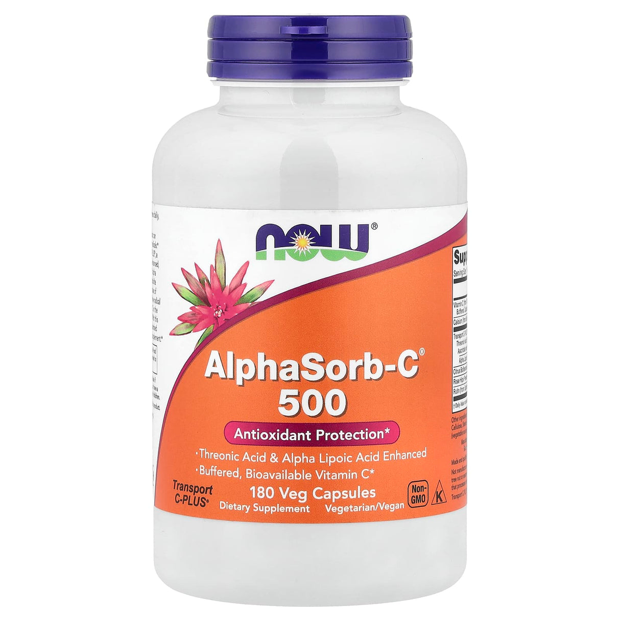 Vitamina C, AlphaSorb-C 500, NOW Foods, 180 capsule