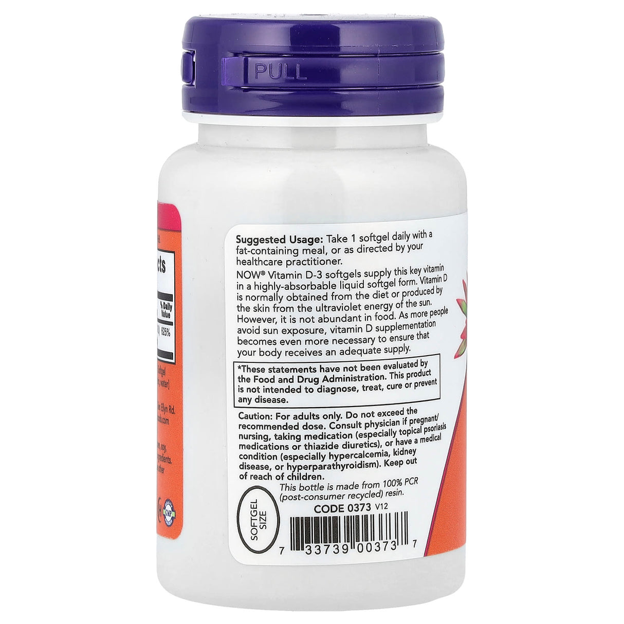 Vitamina D3, 5000 IU, Now Foods, 240 softgels