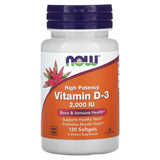 Vitamina D3, 2000 IU, Now Foods, 120 softgels