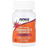 Vitamina D3, 50.000 IU, Now Foods, 50 softgels