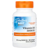 Vitamina D3, 5000 IU, Doctor's Best, 180 softgels