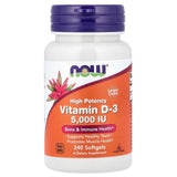 Vitamina D3, 5000 IU, Now Foods, 240 softgels