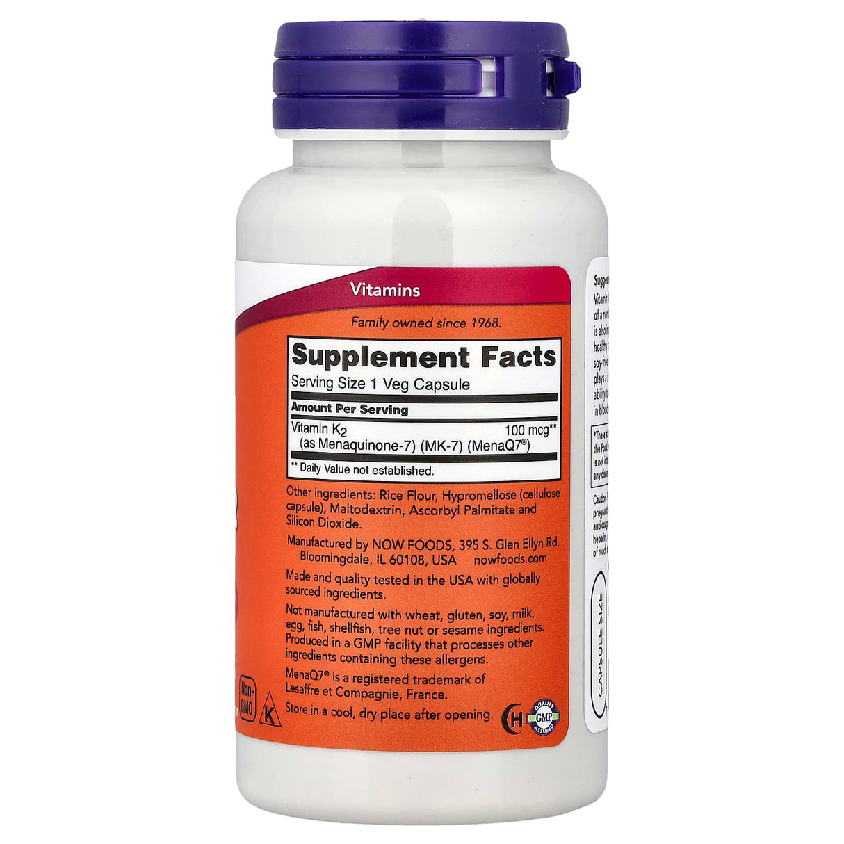 Vitamina K-2 MK-7, 100 mcg, Now Foods, 120 capsule