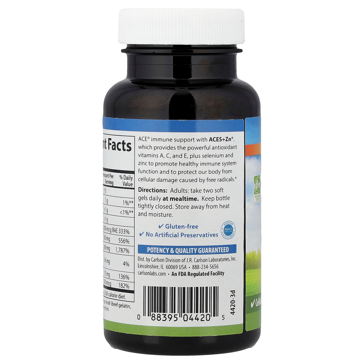 Vitaminele A, C, E + Selenium & Zinc, Carlson, 60 Softgels