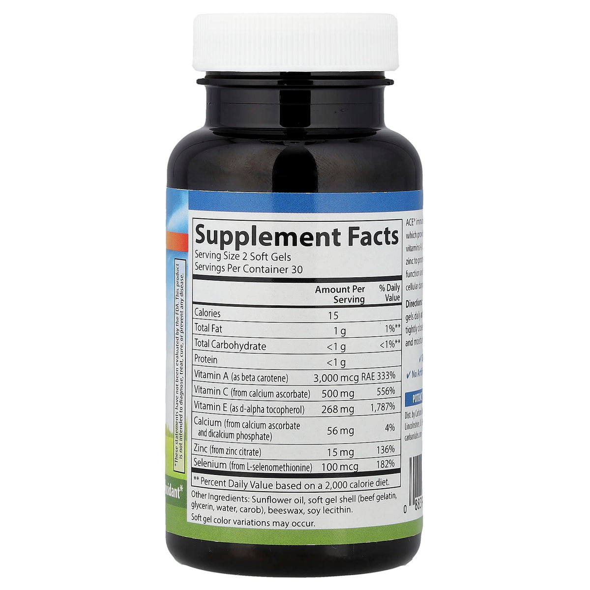 Vitaminele A, C, E + Selenium & Zinc, Carlson, 60 Softgels