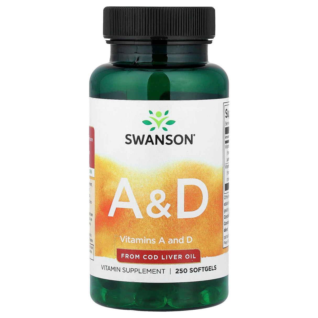 Vitaminele A și D, Swanson, 250 Softgels SW004