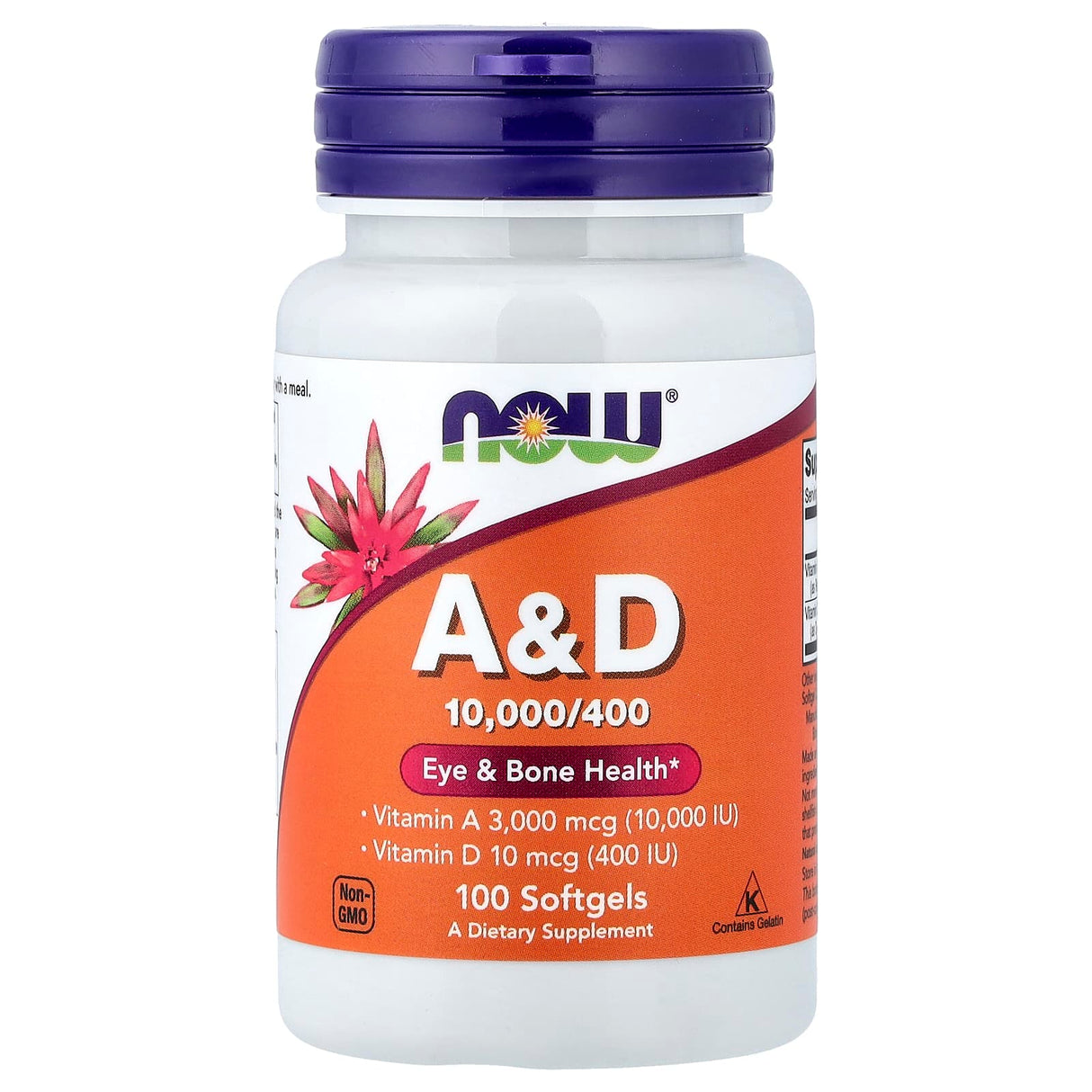 Vitaminele A si D, 10000/400 IU, Now Foods, 100 softgels