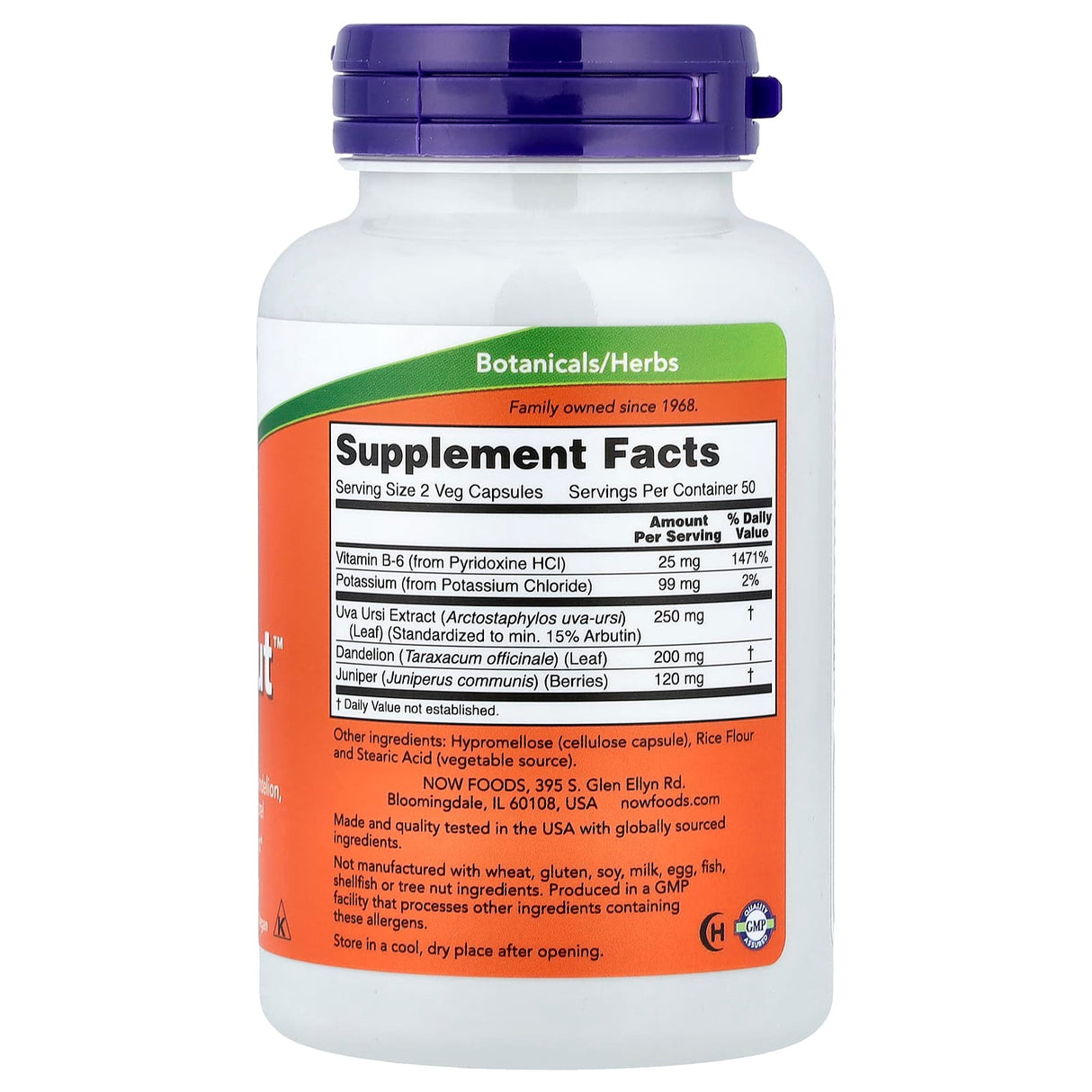 Water Out, (Retentie de Apa) Fluid Balance, Now Foods, 100 capsule