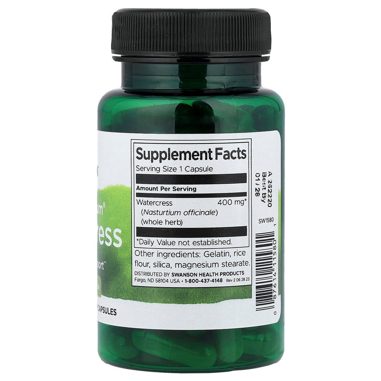 Watercress (Năsturel), 400 mg, Swanson, 60 capsule SW1580