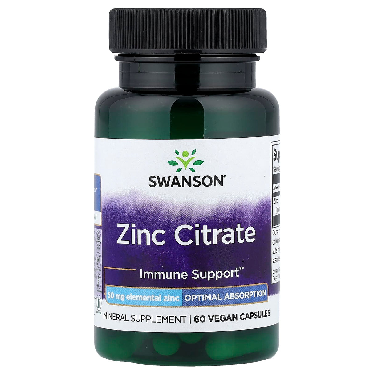Zinc Citrate, 50 mg, Swanson, 60 capsule SW1374