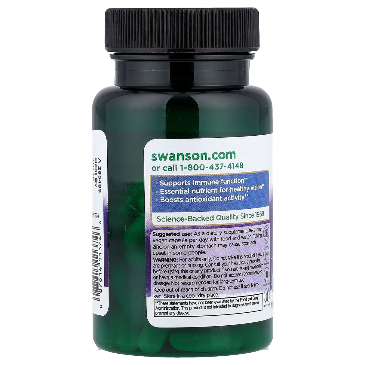 Zinc Citrate, 50 mg, Swanson, 60 capsule SW1374