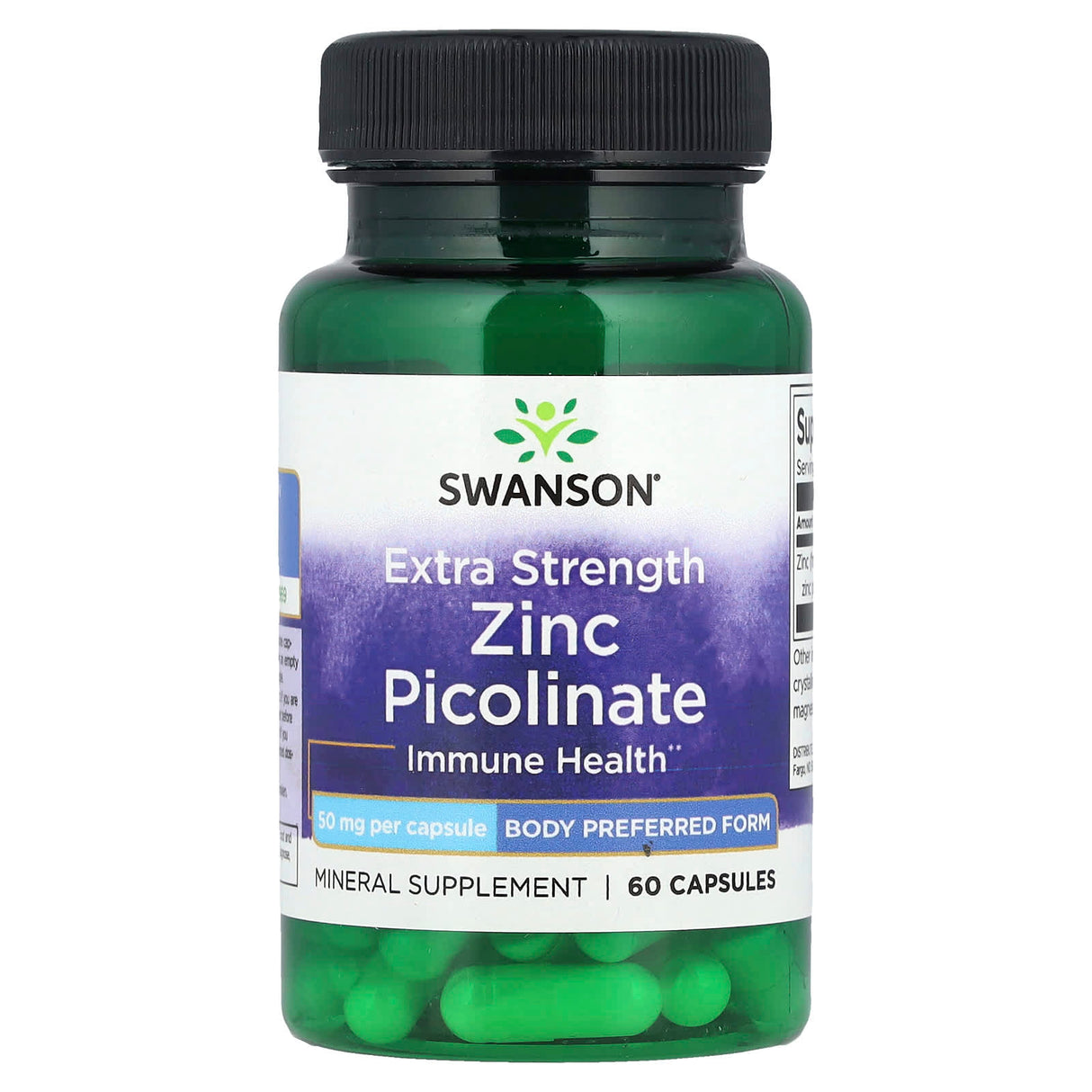Zinc Picolinate Extra Strength, 50 mg, Swanson, 60 capsule SW1813