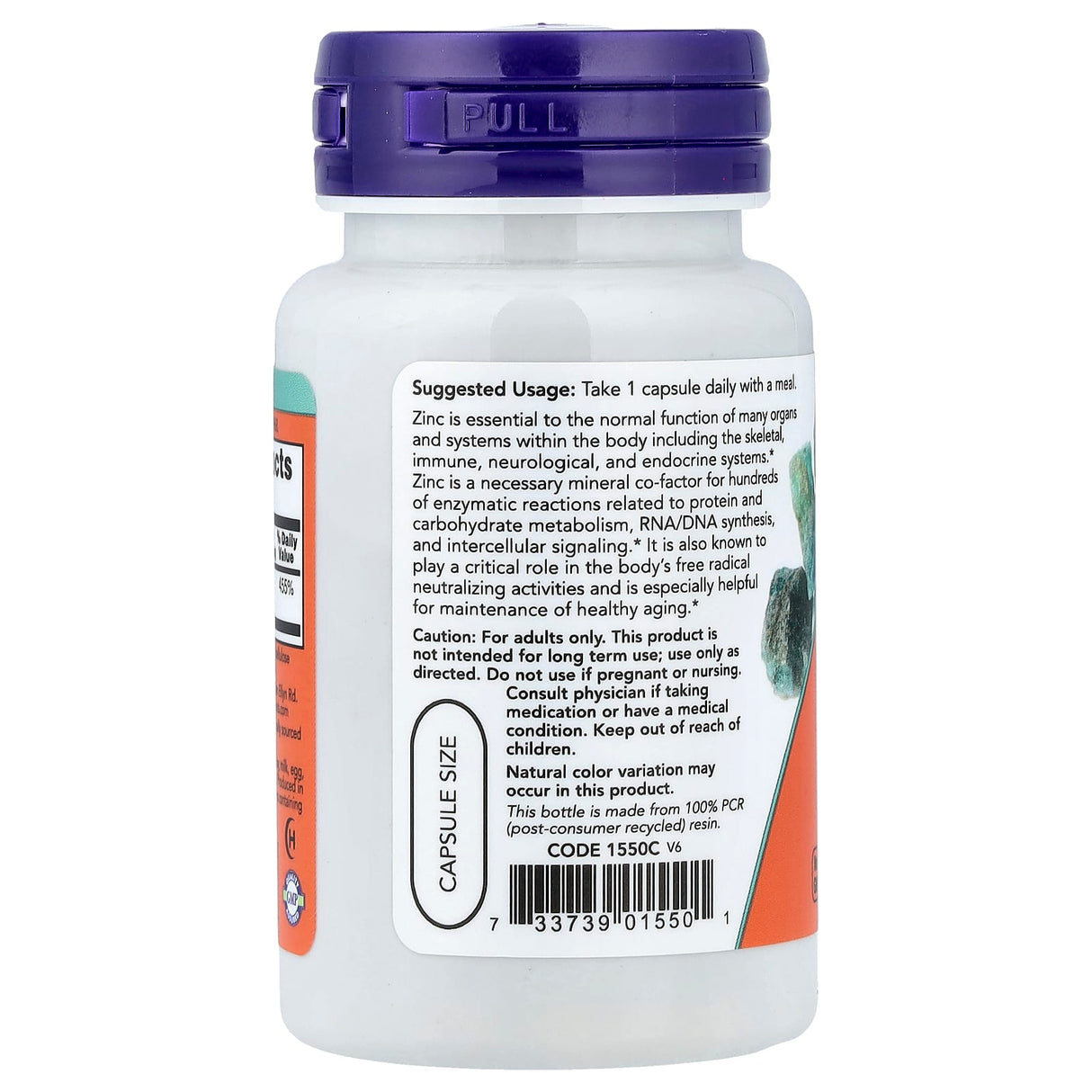Zinc Picolinate, 50mg, Now Foods, 60 capsule