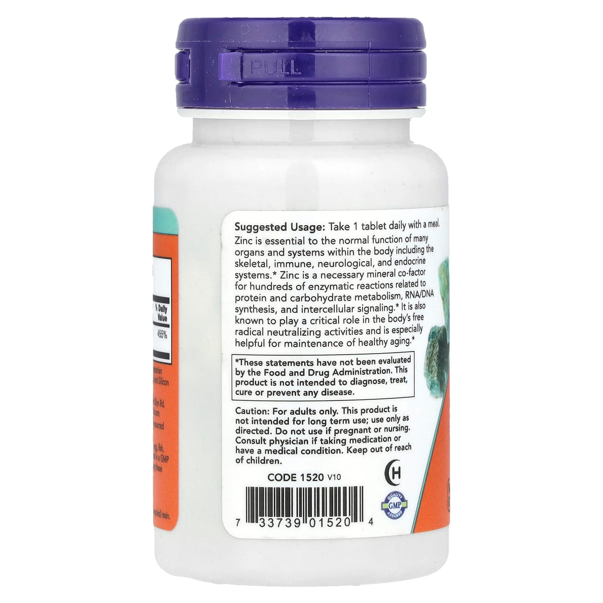 Zinc (Mineral), 50mg, Now Foods, 100 tablete