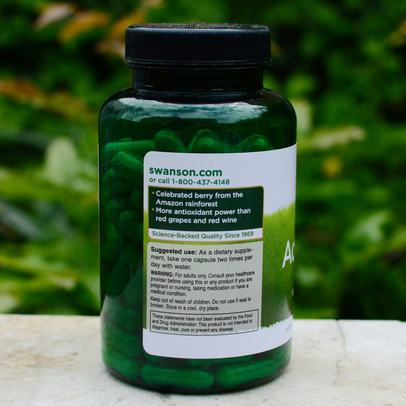 Încărcați imaginea în vizualizatorul Galerie, Acai Berry (Antioxidant), 500 mg, Swanson, 120 capsule SW1082
