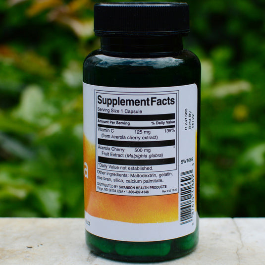 Acerola, 500mg, Swanson, 60 capsule SW1669