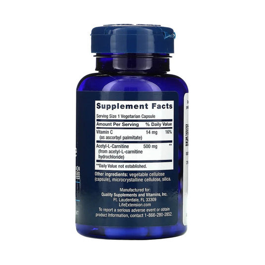 Acetyl-L-Carnitine, 500 mg, Life Extension, 100 capsule