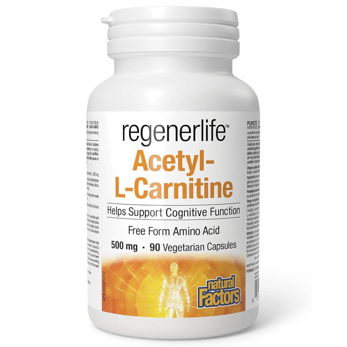 Acetyl L-Carnitine, 500 mg, Natural Factors, 90 capsule
