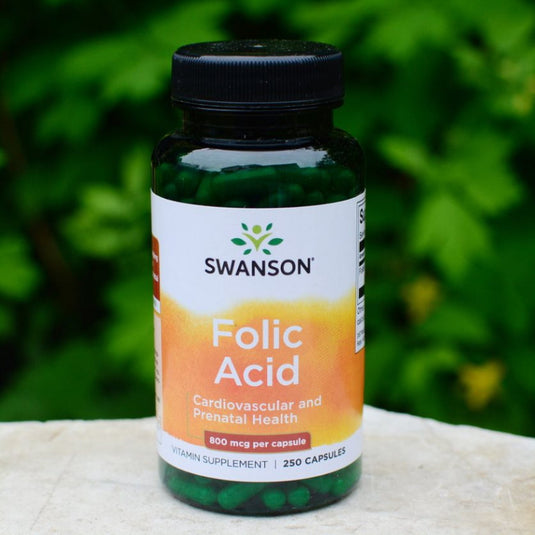 Acid Folic (Vitamina B9), 800mcg, Swanson, 250 capsule SW035