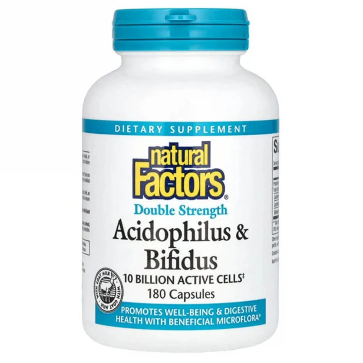 Acidophilus & Bifidus, 10 Billion, Natural Factors, 180 capsule