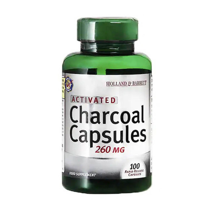 Activated Charcoal (Carbune Activ), 260 mg, Holland & Barrett, 100 capsule