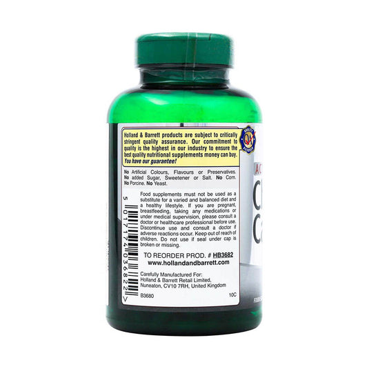 Activated Charcoal (Carbune Activ), 260 mg, Holland & Barrett, 100 capsule