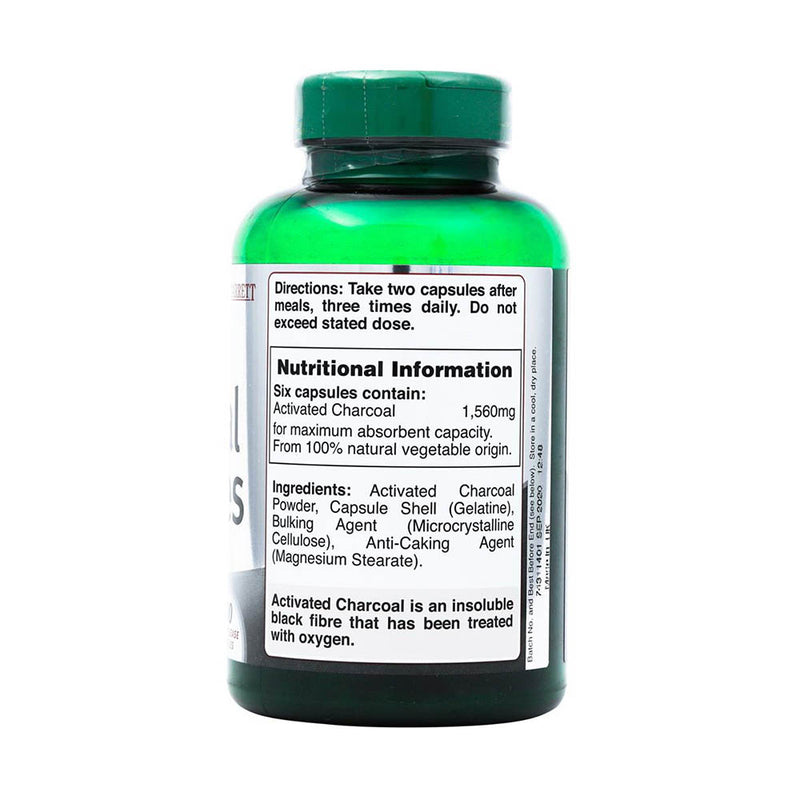 Încărcați imaginea în vizualizatorul Galerie, Activated Charcoal (Carbune Activ), 260 mg, Holland &amp; Barrett, 100 capsule

