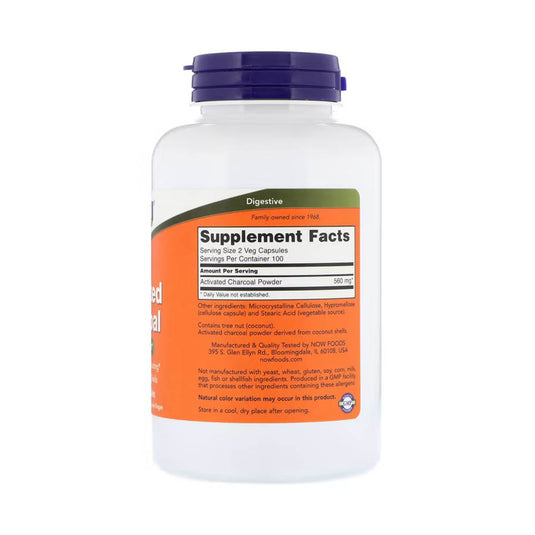 Activated Charcoal (Carbune Activ), Now Foods, 200 capsule