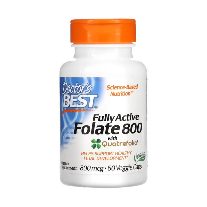 Active Methyl Folate with Quatrefolic, 800 mcg, Doctor's Best, 60 capsule