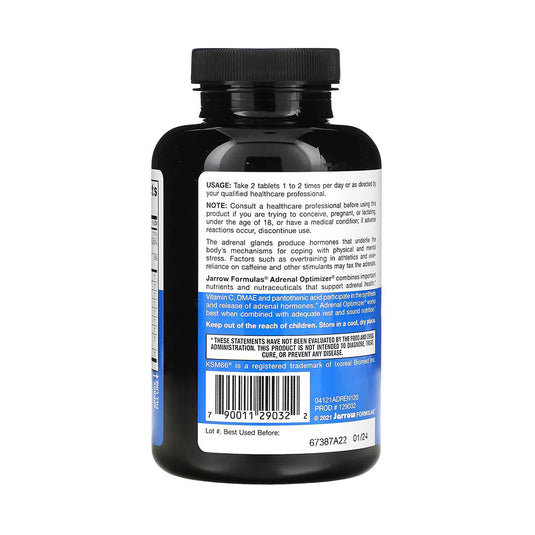 Adrenal Optimizer (Suprarenale), Jarrow Formulas, 120 tablete