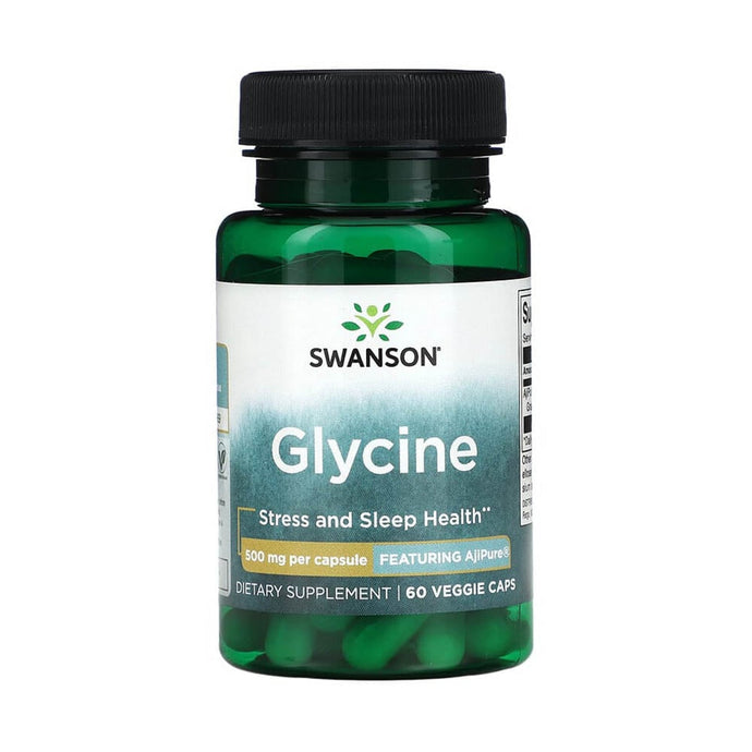 AjiPure Glycine (Pharmaceutical Grade), 500mg, Swanson, 60 capsule SWU509
