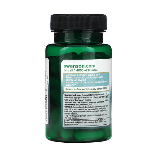 AjiPure Glycine (Pharmaceutical Grade), 500mg, Swanson, 60 capsule SWU509