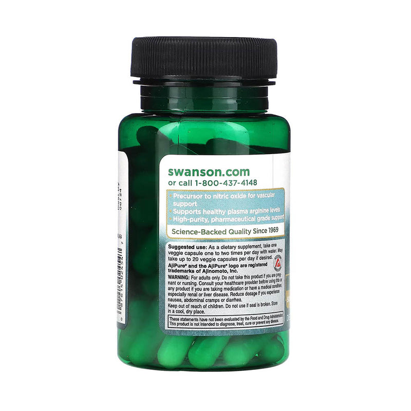 Încărcați imaginea în vizualizatorul Galerie, AjiPure L-Arginine (Pharmaceutical Grade), 500mg, Swanson, 60 capsule SWU454

