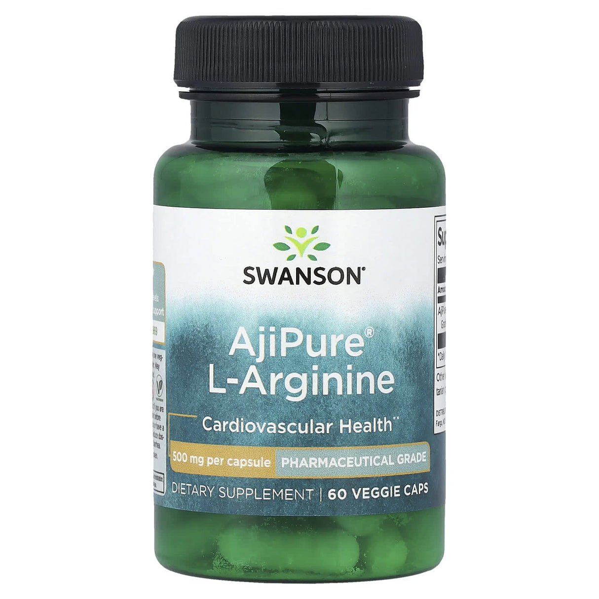 AjiPure L-Arginine (Pharmaceutical Grade), 500mg, Swanson, 60 capsule SWU454