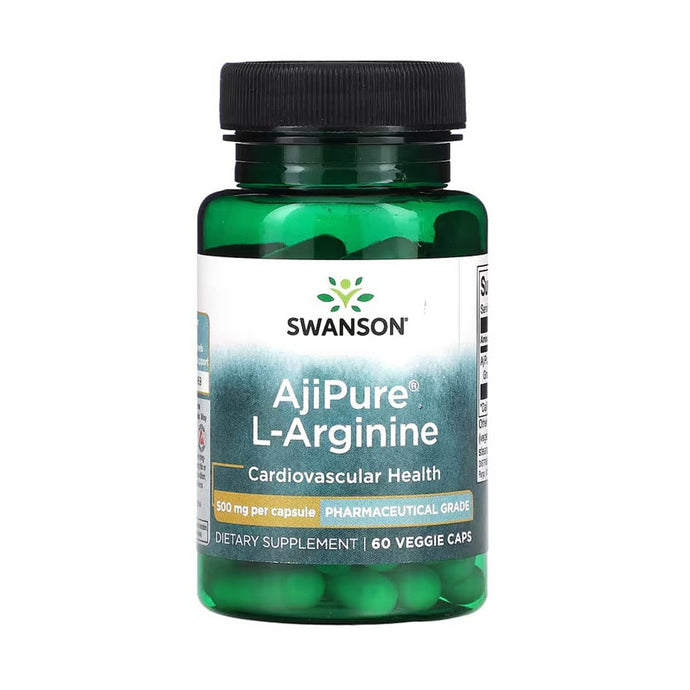 AjiPure L-Arginine (Pharmaceutical Grade), 500mg, Swanson, 60 capsule SWU454