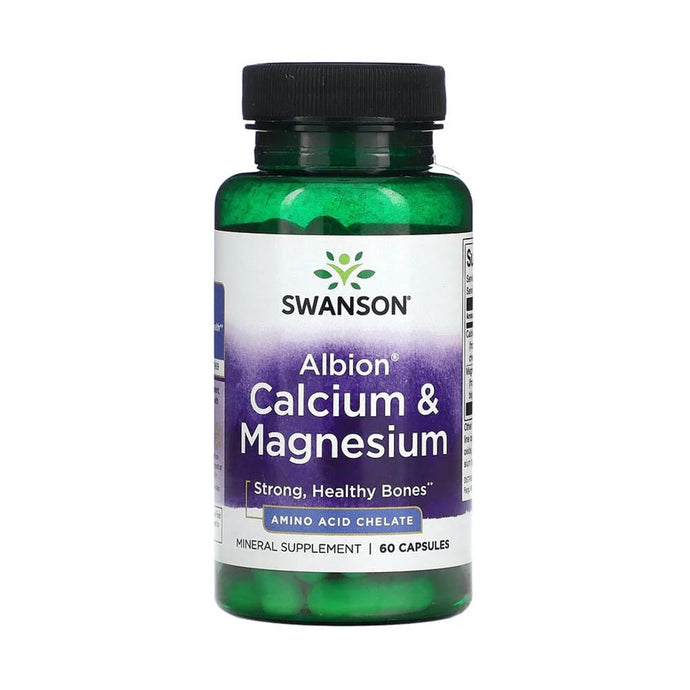 Albion Chelated Calcium & Magnesium, Swanson, 60 capsule SWU464