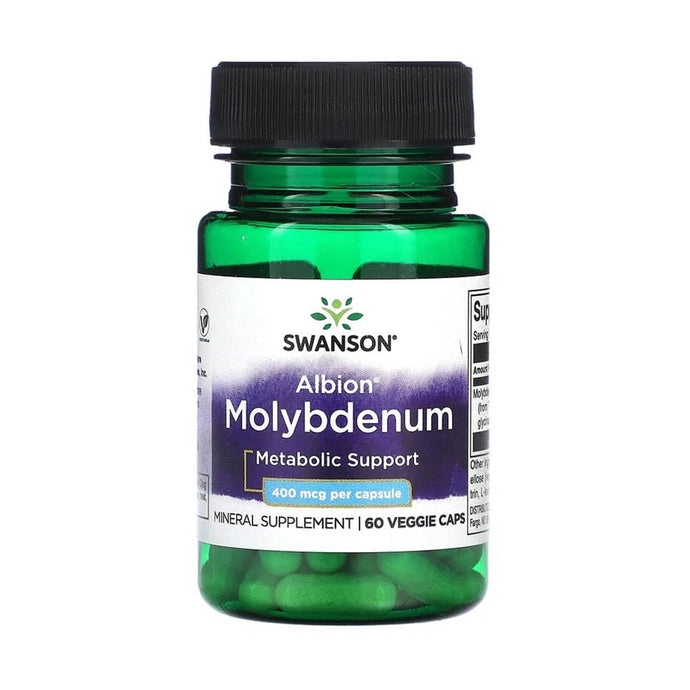 Albion Chelated Molybdenum (Molibden), 400 mcg, Swanson, 60 capsule SWU838