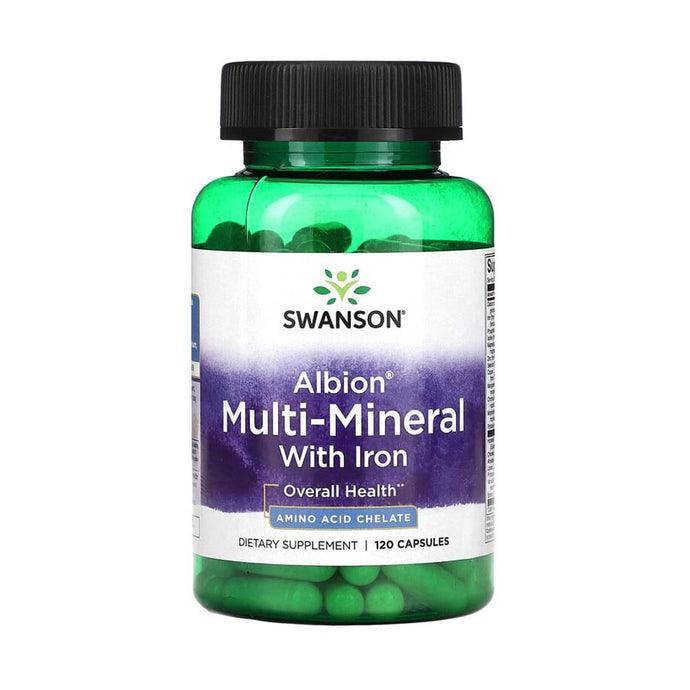 Albion Chelated Multi-Mineral With Iron, Swanson, 120 capsule SWU062